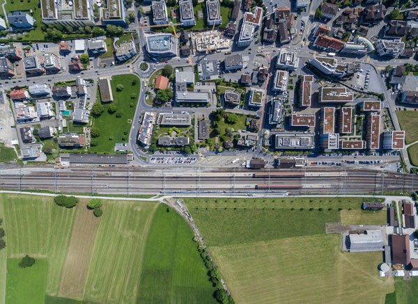 Test Planning Pfäffikon-East and railway station